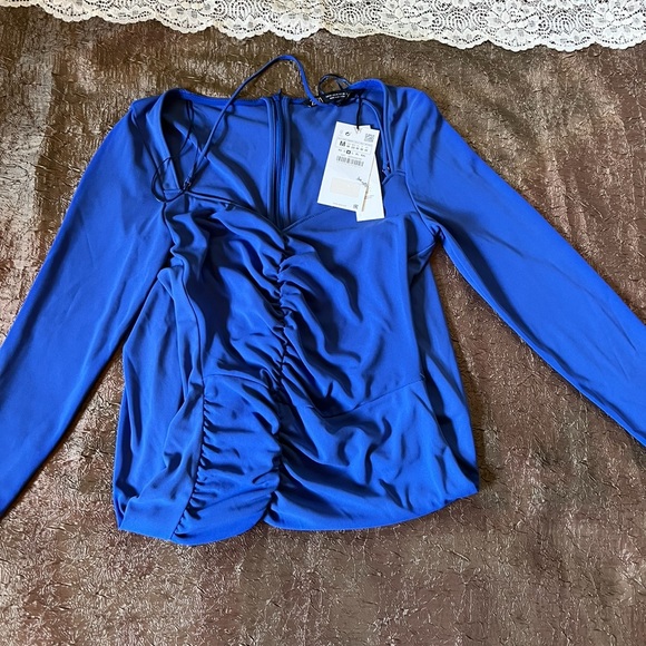 ZARA DRAPED DRESS - Picture 4 of 10